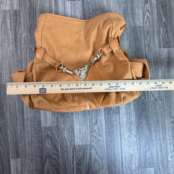 Jessica Simpson Large Tan Canvas Tote Bag “It’s Not the Bag” Charm Purse - Picture 10 of 10